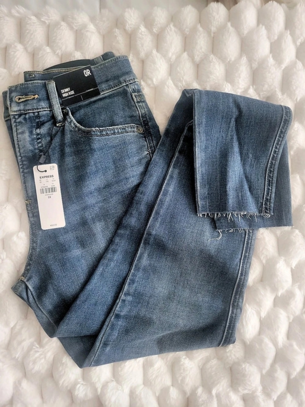 Express Skinny High Rise High Rise Jeans Blue  NWT